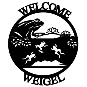 Frog & Flowering Lily Welcome